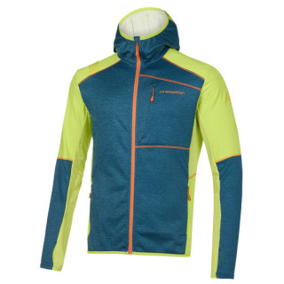 Felpa funzionale da uomo La Sportiva Existence Hoody M blu/giallo Storm Blue/Lime Punch