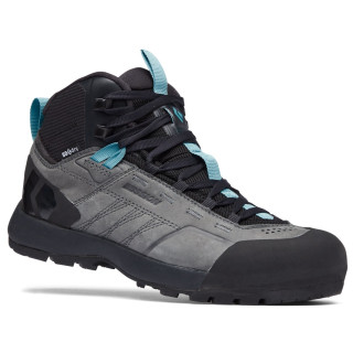 Scarpe da trekking da donna Black Diamond Mission LTHR MID WP grigio Steel Grey-Costal Blue