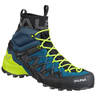 Scarpe da uomo Salewa Ms Wildfire Edge Mid Gtx blu/giallo Poseidon/Cactus