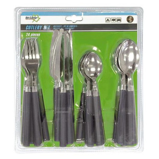 Set di posate Bo-Camp Cutlery set 24 pieces grigio Grey