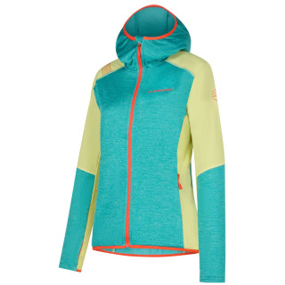 Felpa tecnica da donna La Sportiva Existence Hoody W blu/verde Lagoon/Green Banana