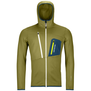 Felpa da uomo Ortovox Fleece Grid Hoody M 2023 giallo sweet alison