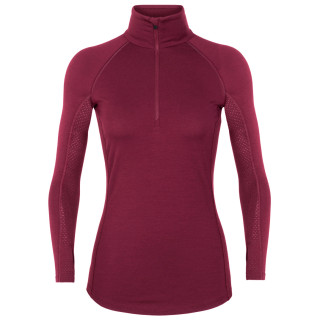 Felpa tecnica da donna Icebreaker 200 Zone LS Half Zip bordeaux cherry