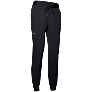 Pantaloni da donna Under Armour Armour Sport Woven Pant nero Black / / Metallic Silver