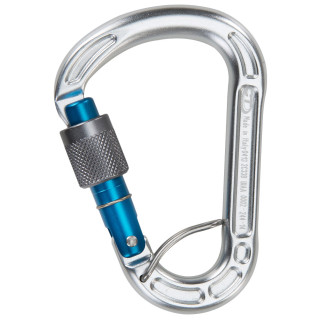 Moschettone Climbing Technology Concept SGL argento/blu Polished/ColorGate