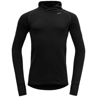 Felpa funzionale da uomo Devold Expedition Merino 235 Hoodie Man nero Black