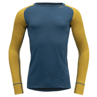 Maglietta funzionale da uomo Devold Duo Active Merino 205 Shirt giallo/blu Flood/Arrowwood