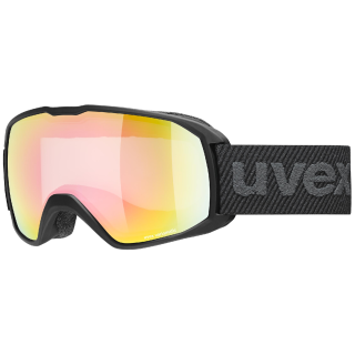 Occhiali da sci Uvex Xcitd V nero opaco black matt dl/rainbow-clear