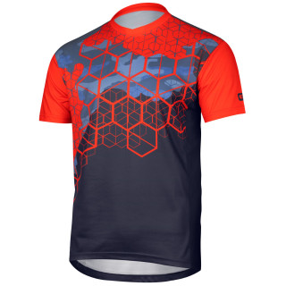 Maglia da ciclismo da uomo Etape Dirt nero/arancio tmavě modrá/oranžová