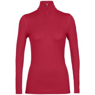 Maglietta sportiva da donna Icebreaker 260 Tech LS Half Zip bordeaux cherry