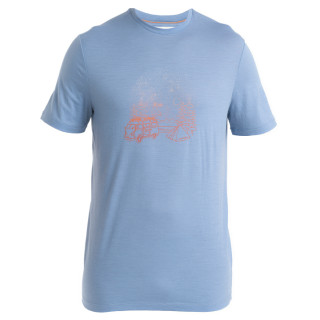 Maglietta da uomo Icebreaker Men Merino 150 Tech Lite III SS Tee Van Camp azzurro Kyanite