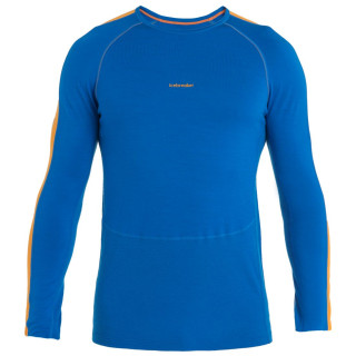 Maglietta funzionale da uomo Icebreaker M ZoneKnit 200 LS Crewe blu Lazurite/Solar/Cb