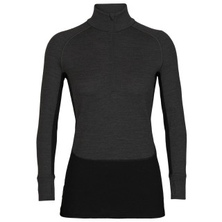 Felpa tecnica da donna Icebreaker ZoneKnit™ 260 LS Half Zip grigio/nero jet heather/black/metro heather/cb