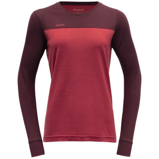 Maglietta sportiva da donna Devold Norang Merino 150 Shirt rosso/rosa Port/Beauty