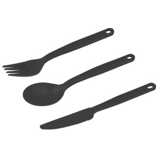 Set di posate Sea to Summit Camp Cutlery Set - 3pc nero Charcoal