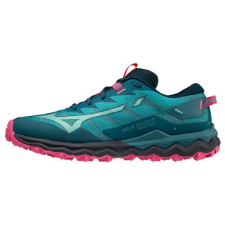 Scarpe da corsa da donna Mizuno Wave Daichi 7 verde Gulf Coast/Lagoon/Pink Peacock