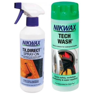 Impregnanti Nikwax Twin Tech Wash + TX Direct Spray-On 2x300ml