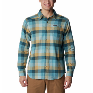 Camicia da uomo Columbia Cornell Woods™ Flannel Long Sleeve Shirt blu/giallo Stone Blue Buffalo Check