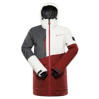 Giacca da uomo Alpine Pro Uzer rosso/bianco MERLOT