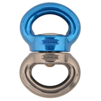 Gancio girevole DMM Axis Swivel Small argento/blu Titanium/Blue