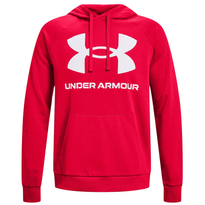 Felpa da uomo Under Armour Rival Fleece Big Logo HD (22) rosso Red/Onyx White