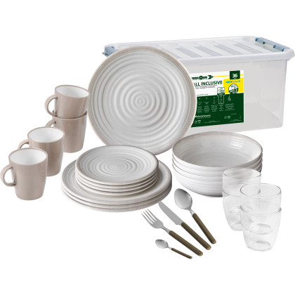 Set di stoviglie Brunner Savana All Inclusive bianco