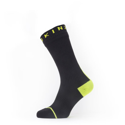 Calzini impermeabili SealSkinz Briston nero Black/Neon Yellow