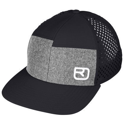 Berretto con visiera Ortovox Logo Air Trucker Cap nero/grigio Black Raven