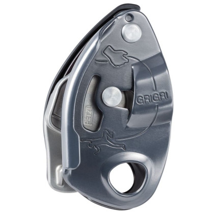 Assicuratore con sistema frenante Petzl GriGri grigio