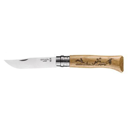 Coltello chiudubile Opinel VRI No. 08 Inox con incisione Lepre