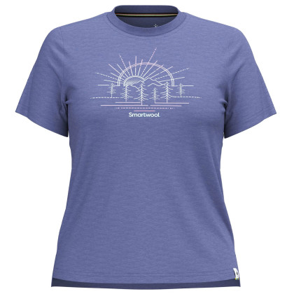 Maglietta da donna Smartwool Mountain Sol Short Sleeve Graphic Tee blu nightfall blue