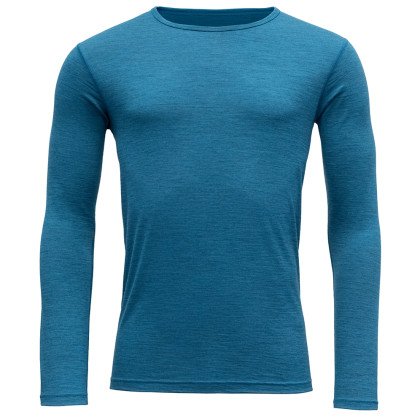 Maglietta da uomo Devold Breeze Man Shirt long sleeve blu BlueMelange