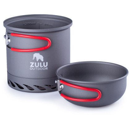 Pentole per outdoor Zulu Ikati Plus grigio/rosso