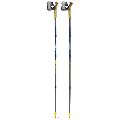 Bastoncini da trekking Leki Traveller FX.One Carbon grigio silvergray-midnightblue dark metallic-neonyellow