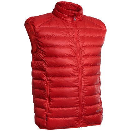 Gilet da uomo in piuma Warmpeace Drake rosso Chilly