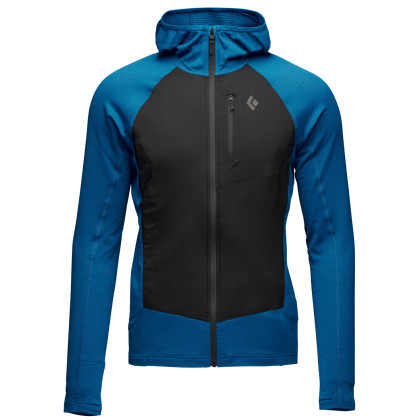 Felpa funzionale da uomo Black Diamond M Coefficient Lt Hybrid Hoody blu/nero Kingfisher-Black (9038)