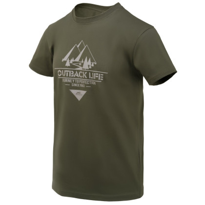 Maglietta da uomo Helikon-Tex T-Shirt (Outback Life) verde Taiga Green