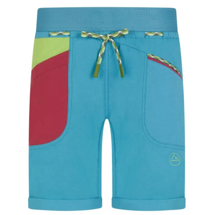 Pantaloncini da donna La Sportiva Mantra Short W blu Topaz/Lime Green