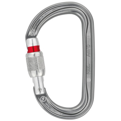 Moschettone Petzl AmD Screw-Lock argento