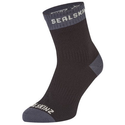 Calzini impermeabili SealSkinz Wretham nero/grigio Black