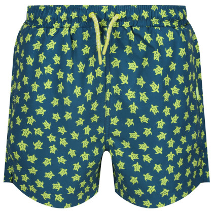 Costume da bagno per bambini Regatta Skander III verde Moroccan Blue Turtle Print