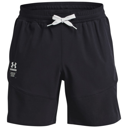 Pantaloncini da uomo Under Armour Armourprint Woven Shorts nero Black / / Halo Gray