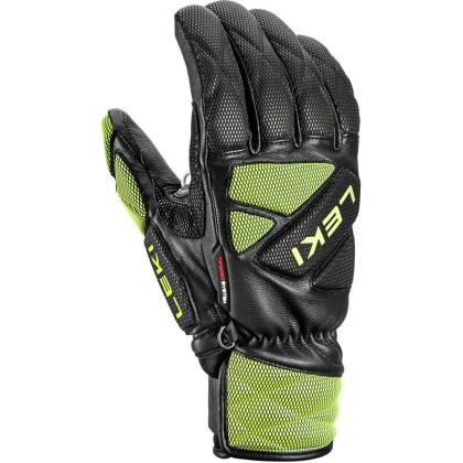 Guanti da sci Leki WCR Venom DH 3D nero/verde black-ice lemon