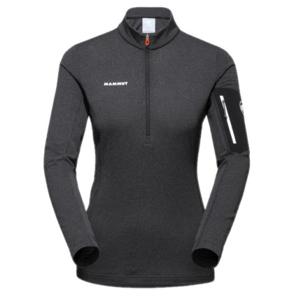 Felpa tecnica da donna Mammut Aenergy Light ML Half Zip Pull Women grigio/nero black/phantom