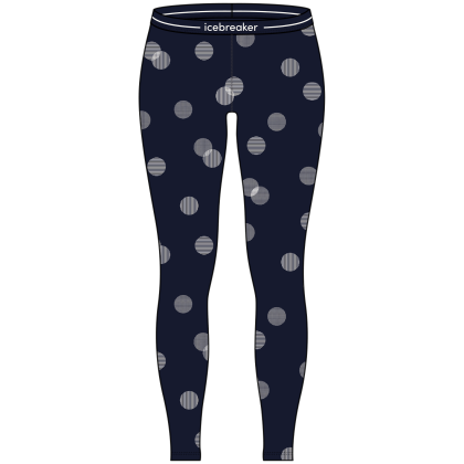 Mutande sportive da donna Icebreaker W Mer 260 Vertex Leggings FallFlakes blu scuro Midnight Navy/Snow/J