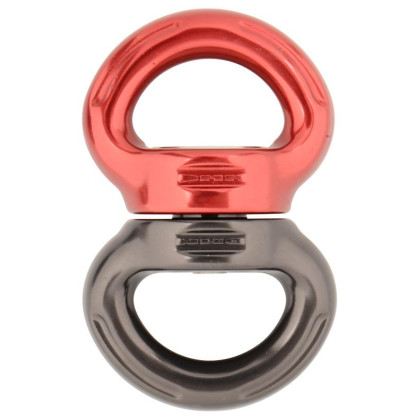 Gancio girevole DMM Axis Swivel Large grigio/rosso Titanium/Red