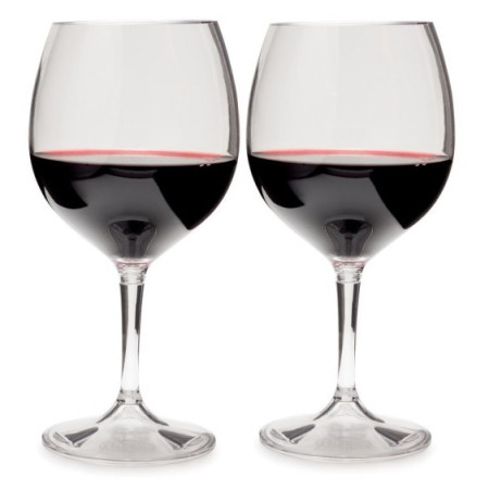 Bicchieri da vino GSI Outdoors Nesting Red Wine Glass Set trasparente