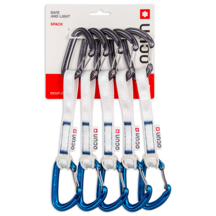 Set express Ocún Kestrel QD Bio-Dyn-Ring 15 mm 15 cm 5-Pack blu Blue