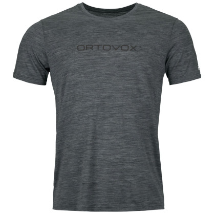 Maglietta da uomo Ortovox 150 Cool Brand Ts M nero/grigio black steel blend