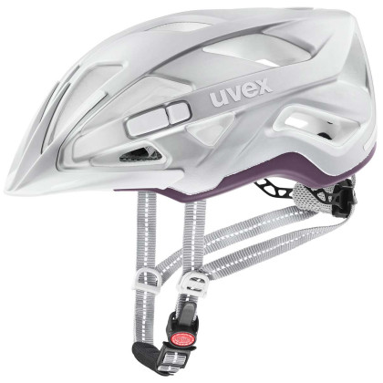Casco da ciclismo Uvex City Active argento Silver Plum Mat